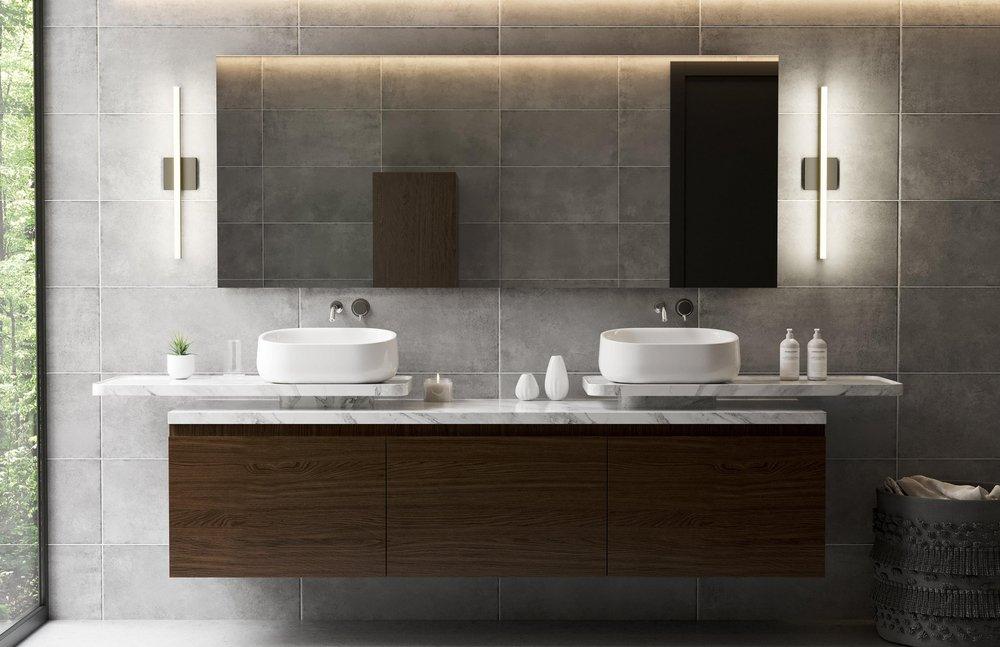 SONNEMAN Satin Black 10W LED Dimmable LED Sconce or Bath Bar 