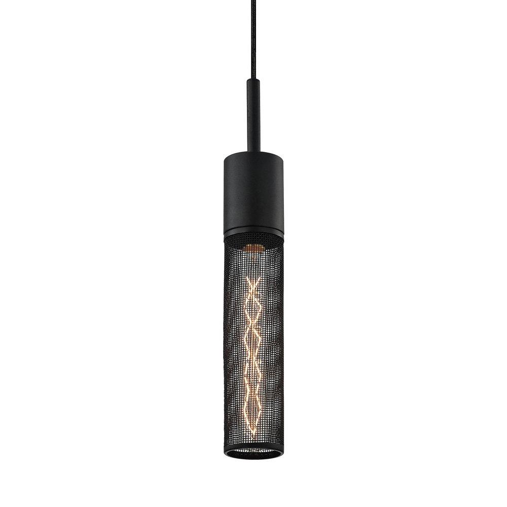 SONNEMAN Textured Black 2-3/4 in. 60W 1-Light Pendant 