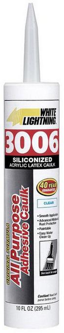 White Lightning Products Clear 10 oz. Acrylic Latex Silicone Caulk 
