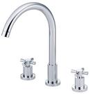 3-Hole Widespread Lavatory Faucet with Double Cross Handle in Polished Chrome