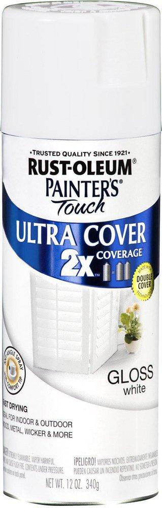 Rust-Oleum&reg; White 12 oz. Paint Gloss Cover Gloss 