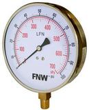 FNW&reg; White Contractor Pressure Gauge 