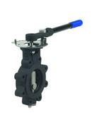 6 in. Carbon Steel RPTFE Lever Lock Handle Butterfly Valve