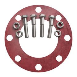 6 in. 150# Red Rubber 1/8 in. Nut, Bolt & Full Face Gasket Kit