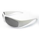 Nylon Safety Glasses with White frame & Smoke Lens
