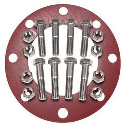 6 in. 150# Red Rubber 304SS 1/8 in. Nut, Bolt & Full Face Gasket Kit