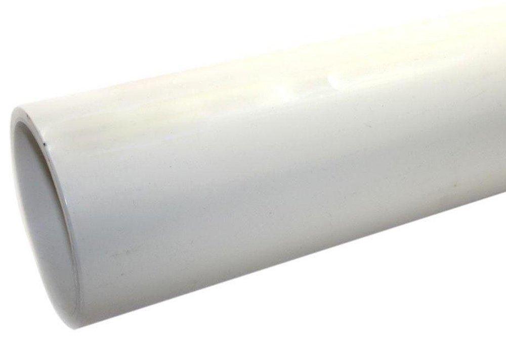 White 10 ft. Plain End Schedule 40 Plastic Drainage Pipe 