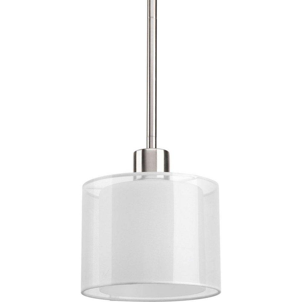 Progress Lighting Brushed Nickel 100W 1-Light Medium Mini Pendant 