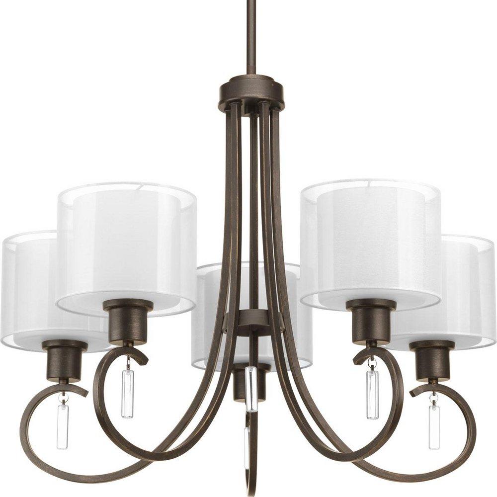 Progress Lighting Antique Bronze 5 Light 100W Chandelier 
