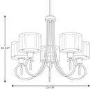 Progress Lighting Antique Bronze 5 Light 100W Chandelier 