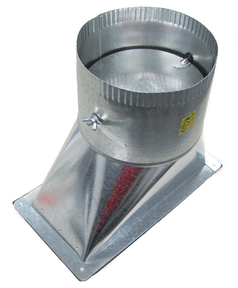 Elgen Manufacturing Duct Round Takeoff Galvanized Steel in Rectangular Duct 