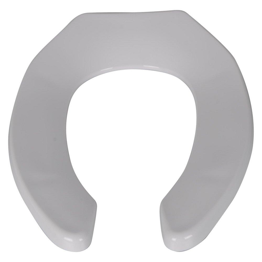 Jones Stephens White Open Front Elongated Toilet Seat 