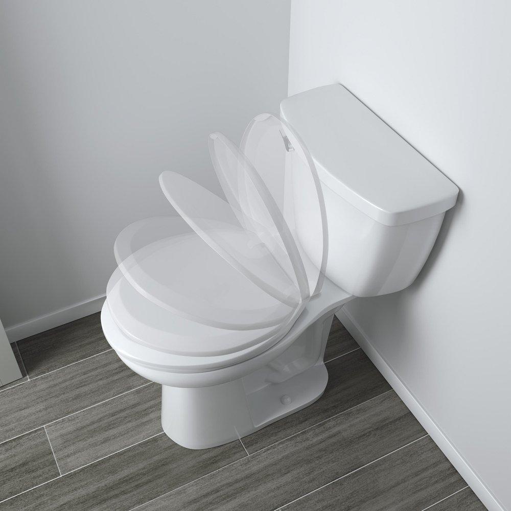 Jones Stephens White Elongated Closed Front Cover Polypropylene Toilet Seat 