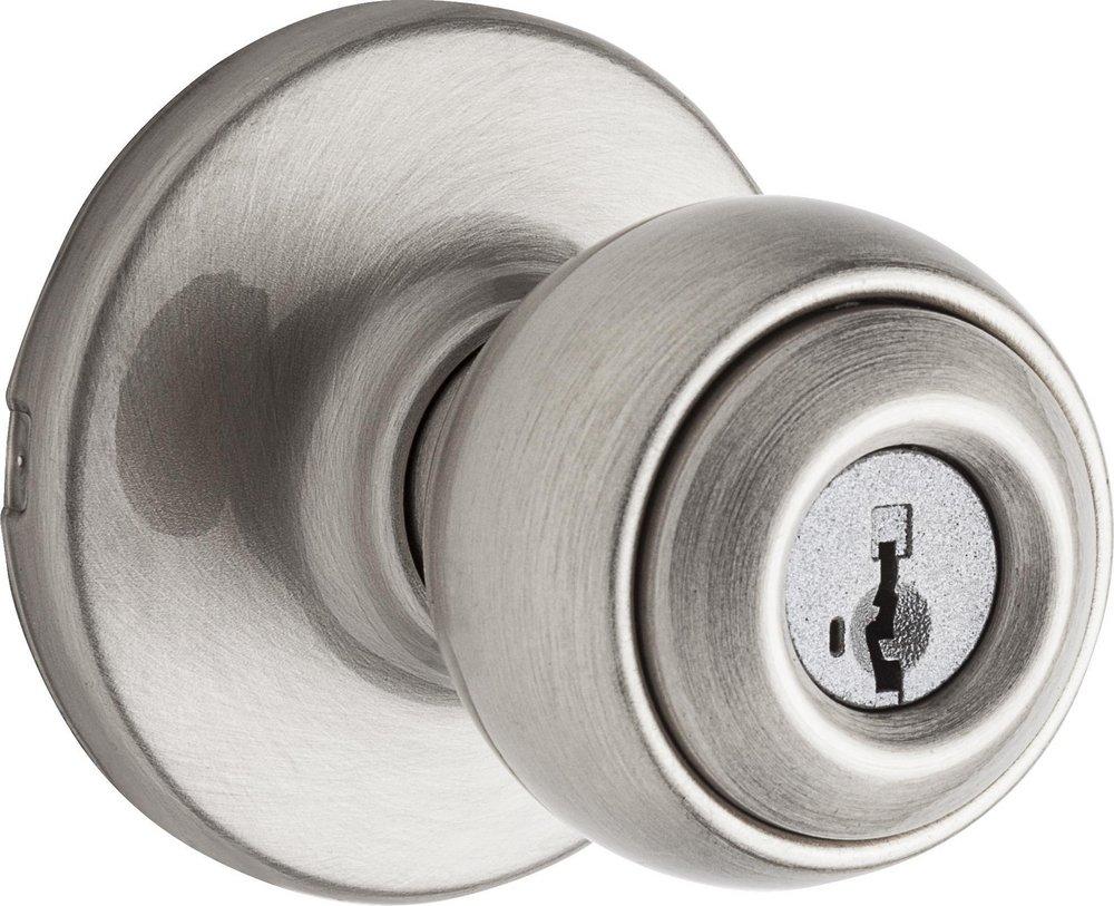 Kwikset Satin Nickel Entry Lockset with SmartKey Security 