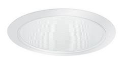 75W Ceiling Mount Stepped Baffle Oversize Trim in White