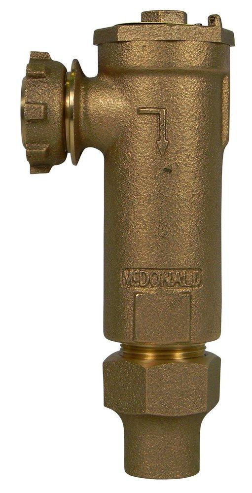 A.Y. McDonald Brass Yoke Star Nut x Flare Backflow Preventer 