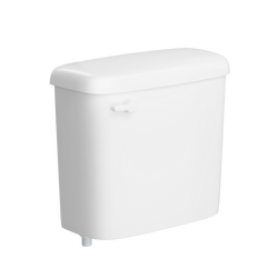 0.8 gpf Single Flush Toilet Tank with Left-Hand Trip Lever in White