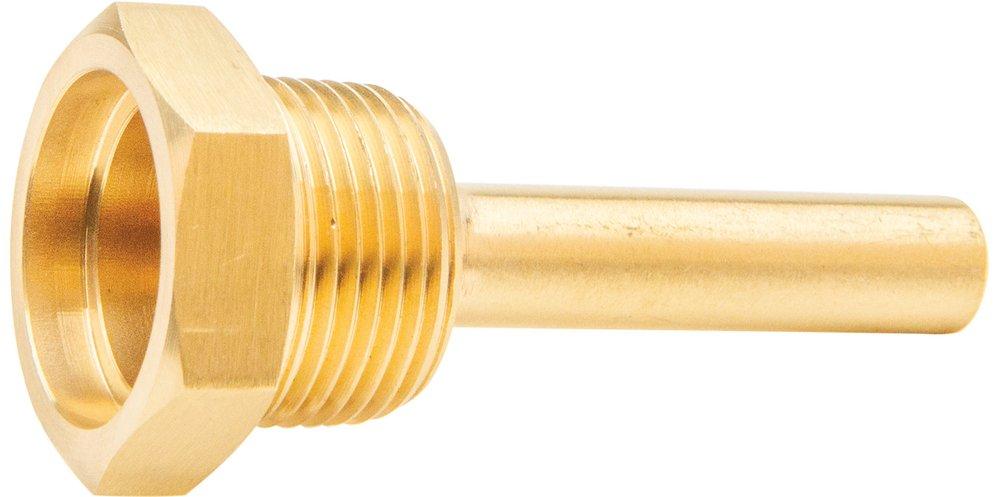 H.O. Trerice Silver 2-1/2 in. Brass Bimetal Thermowell 
