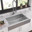 Elkay Polished Satin 35-7/8 x 20-1/4 in. No Hole Stainless Steel Single Bowl Apron Front Kitchen Sink 