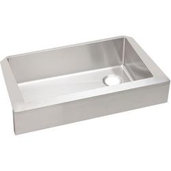 35-7/8 in. Farmhouse Stainless Steel Single Bowl Kitchen Sink in Polished Satin
