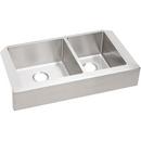 Elkay Polished Satin 35-7/8 x 20-1/4 in. No Hole Stainless Steel Double Bowl Undermount Kitchen Sink 