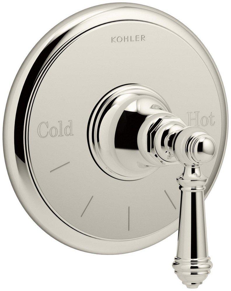 KOHLER Vibrant&reg; Polished Nickel Thermostatic Valve Trim with Lever Handle 