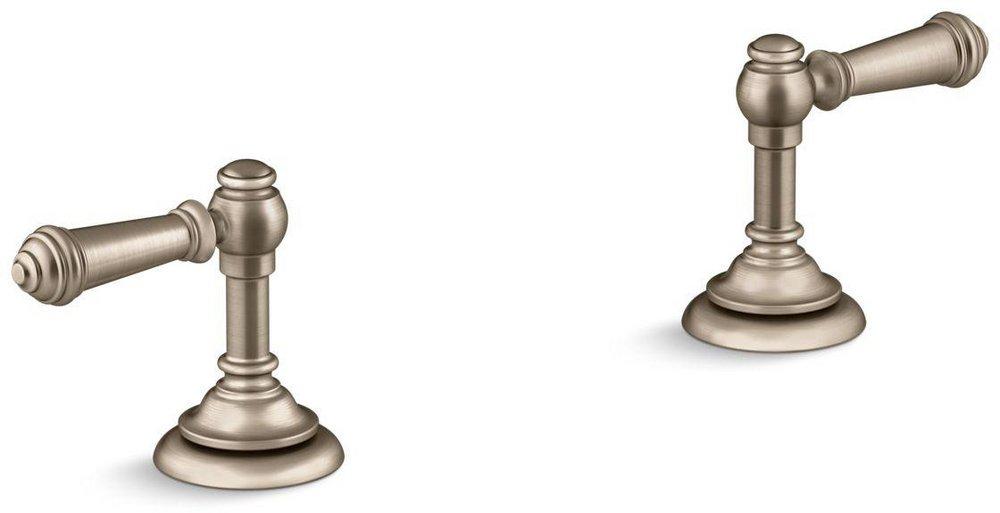 KOHLER Vibrant&reg; Brushed Bronze Deck Mount Bath Lever Handle Pair 