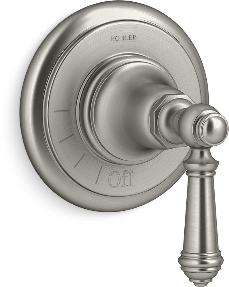 KOHLER Vibrant&reg; Brushed Nickel Volume Control Valve Trim with Single Lever Handle 