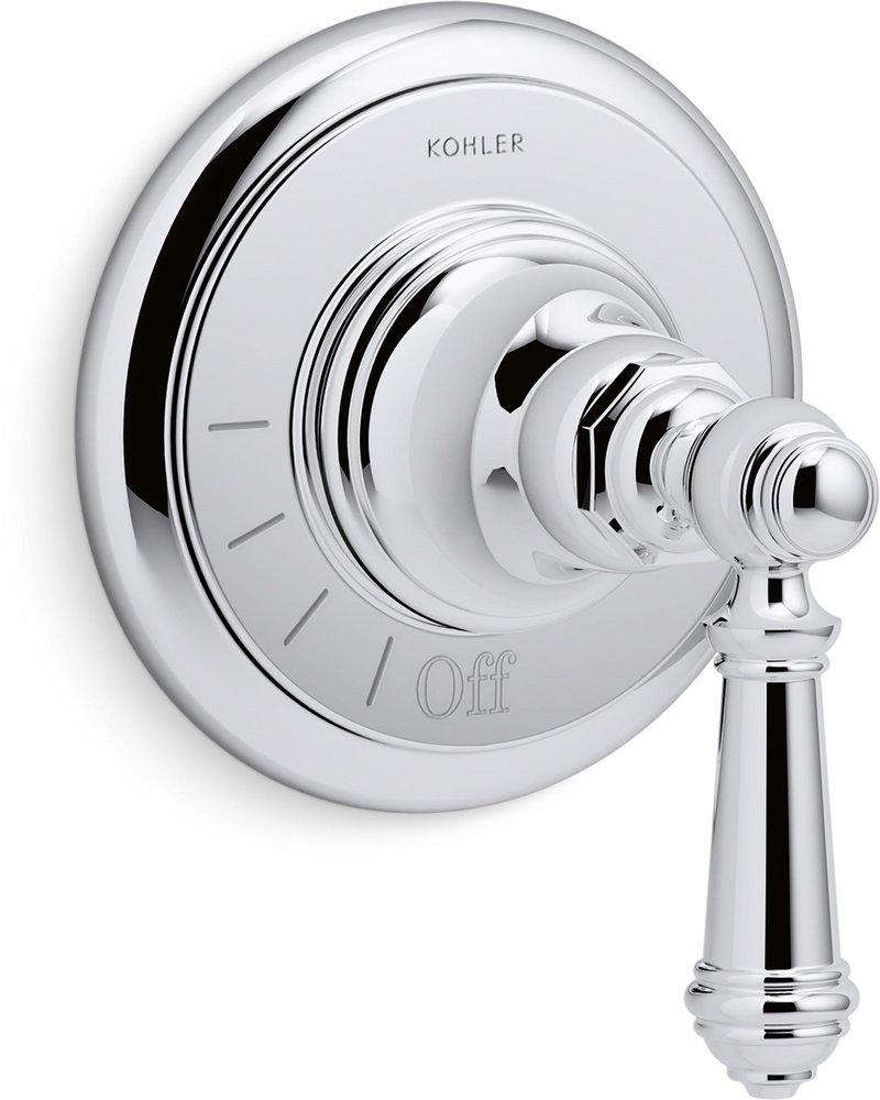 KOHLER Polished Chrome Volume Control Valve Trim with Single Lever Handle 