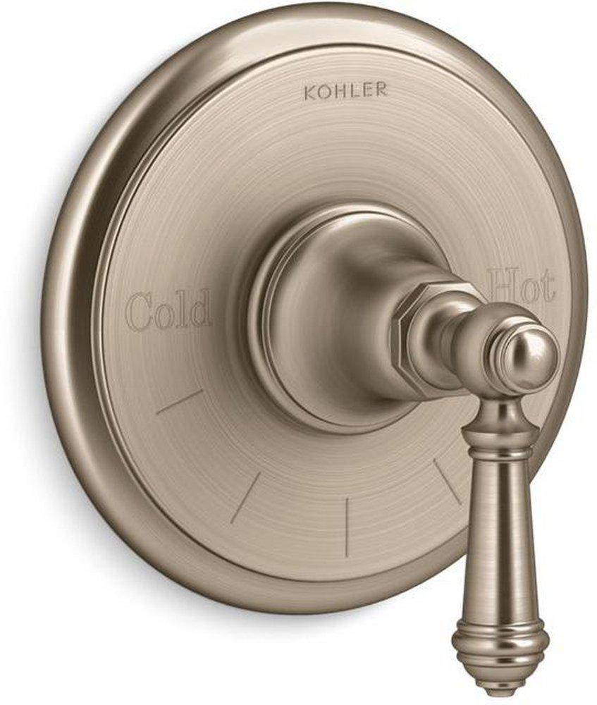 KOHLER Vibrant&reg; Brushed Bronze Thermostatic Valve Trim with Lever Handle 