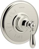 Pressure Balancing Valve Trim with Swing Lever Handle in Vibrant Polished Nickel