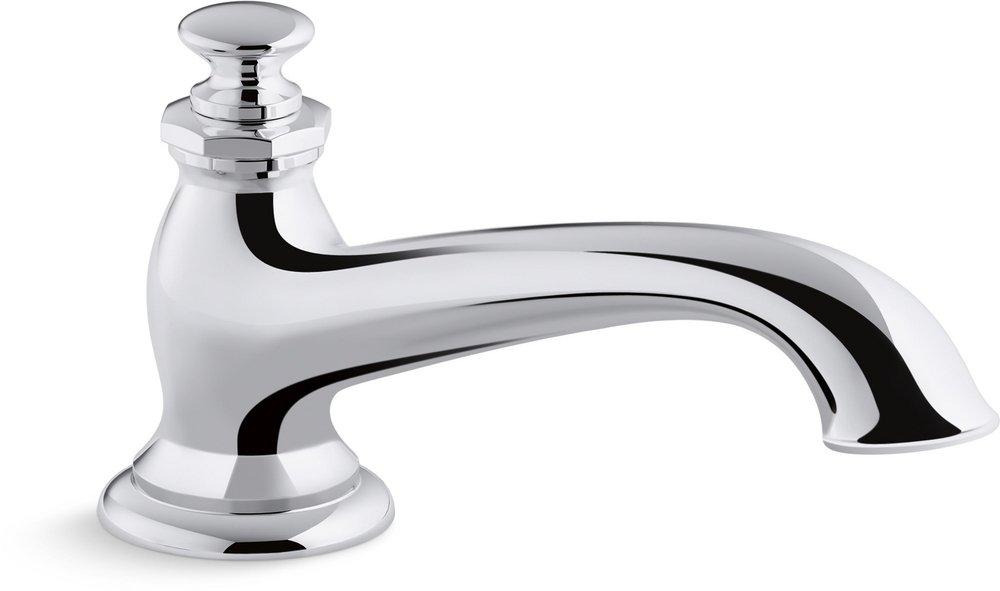 KOHLER Polished Chrome 15 gpm Deckmount Bath Spout with Flare Design (Less Handle) 