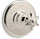 Pressure Balancing Valve Trim with Prong Handle in Vibrant Polished Nickel