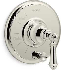 Single Handle Pressure Balancing Valve Trim in Vibrant&reg; Polished Nickel