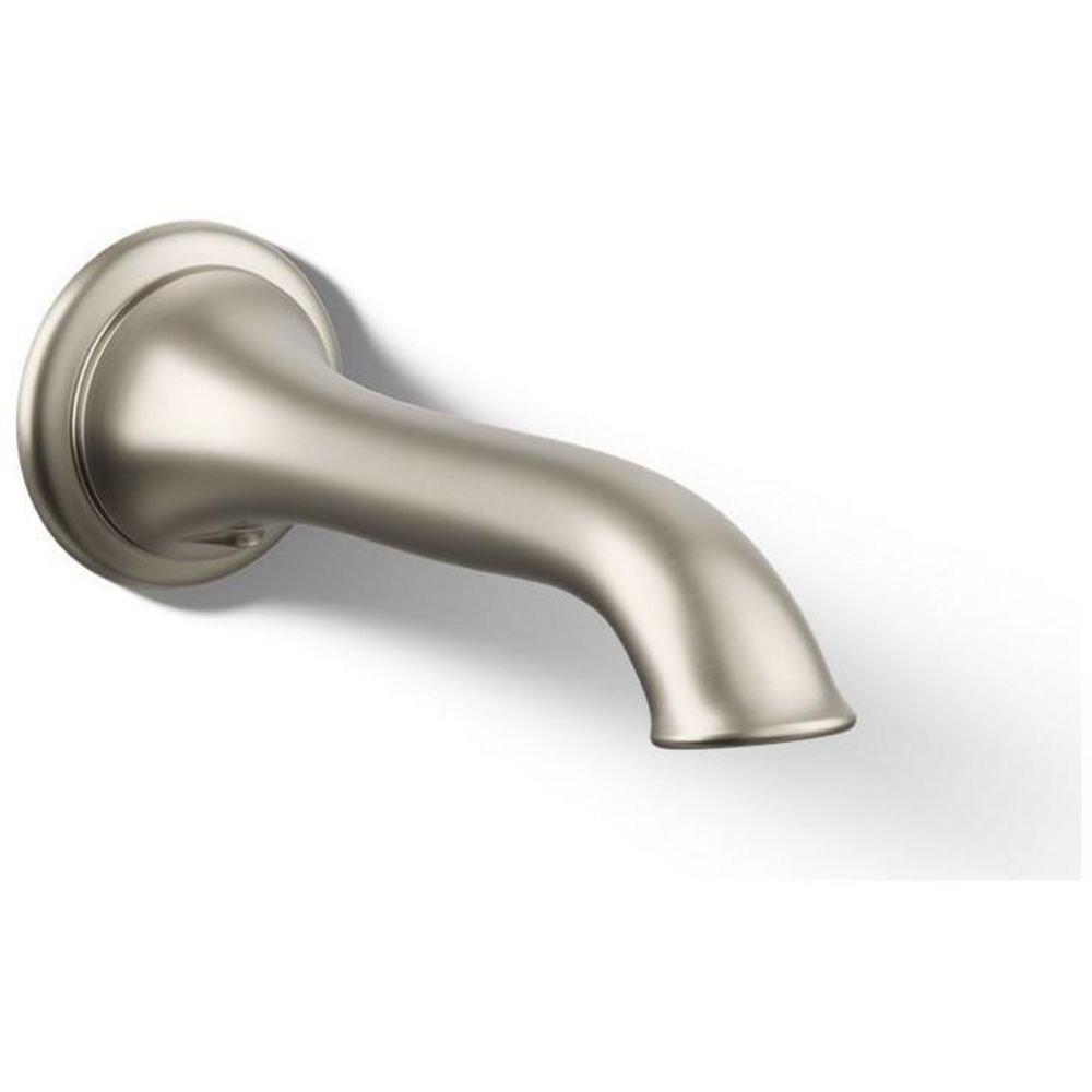 KOHLER Vibrant Brushed Nickel Metal Wall Mount Non-Diverter Bath Spout 