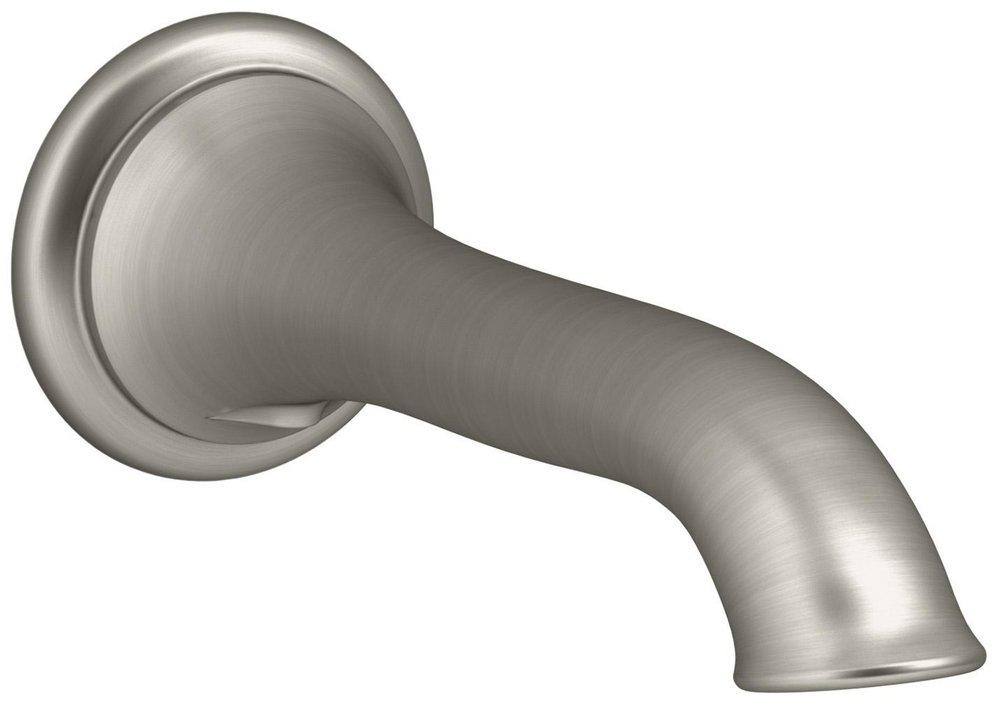KOHLER Vibrant&reg; Brushed Nickel Metal Wall Mount Non-Diverter Bath Spout 