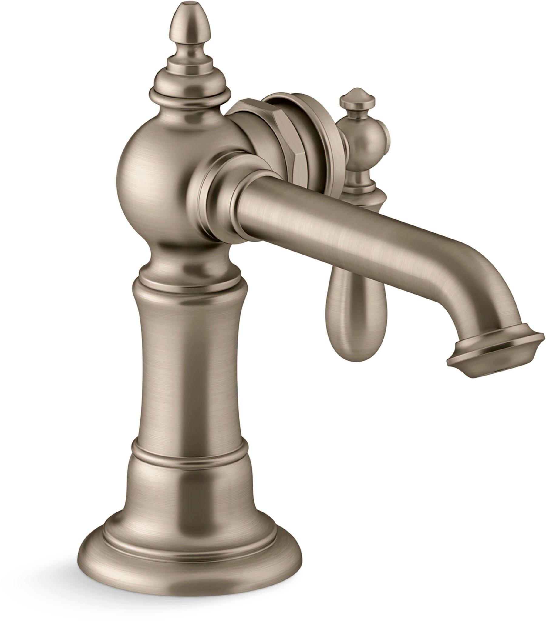 KOHLER Vibrant Brushed Bronze Single Handle Centerset Bathroom Sink Faucet 