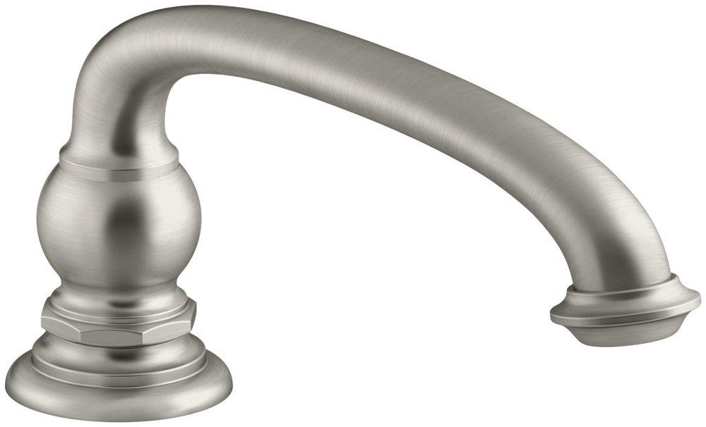 KOHLER Vibrant&reg; Brushed Nickel 15 gpm Deckmount Bath Spout with Arc Design (Less Handle) 