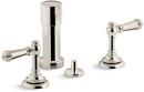 Widespread Bidet Faucet with Double Lever Handle in Vibrant Polished Nickel