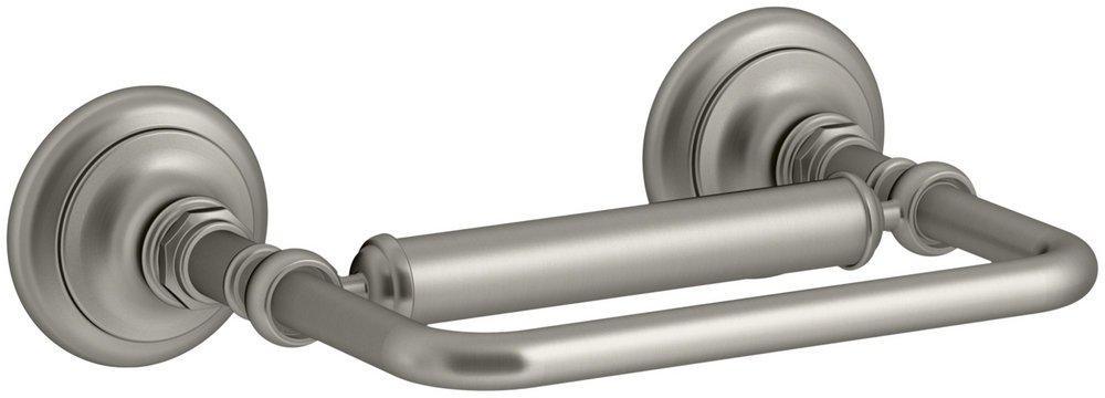 KOHLER Vibrant&reg; Brushed Nickel Wall Mount Toilet Tissue Holder 