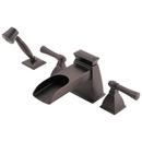 Double Lever Handle Roman Tub Trim with Hand Shower in Venetian Bronze (Trim Only)
