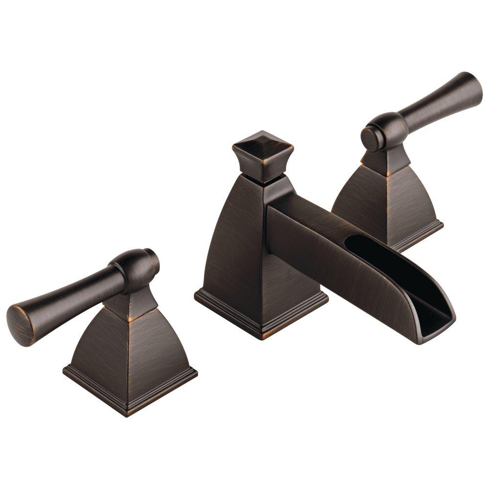 Brizo Venetian Bronze Two Handle Widespread Bathroom Sink Faucet 