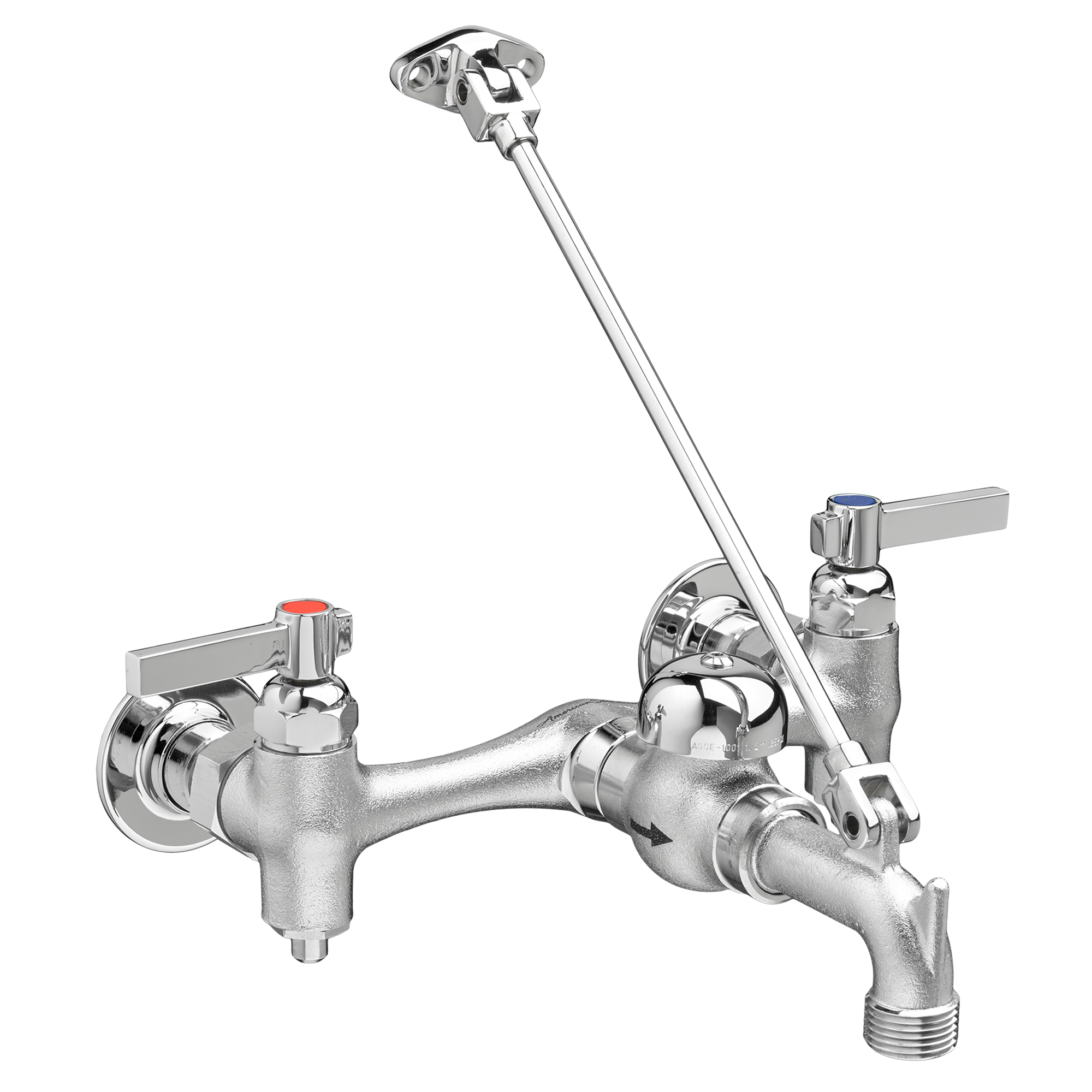 American Standard Rough Chrome Service Sink Faucet Top Brace Vacuum Breaker Spout 