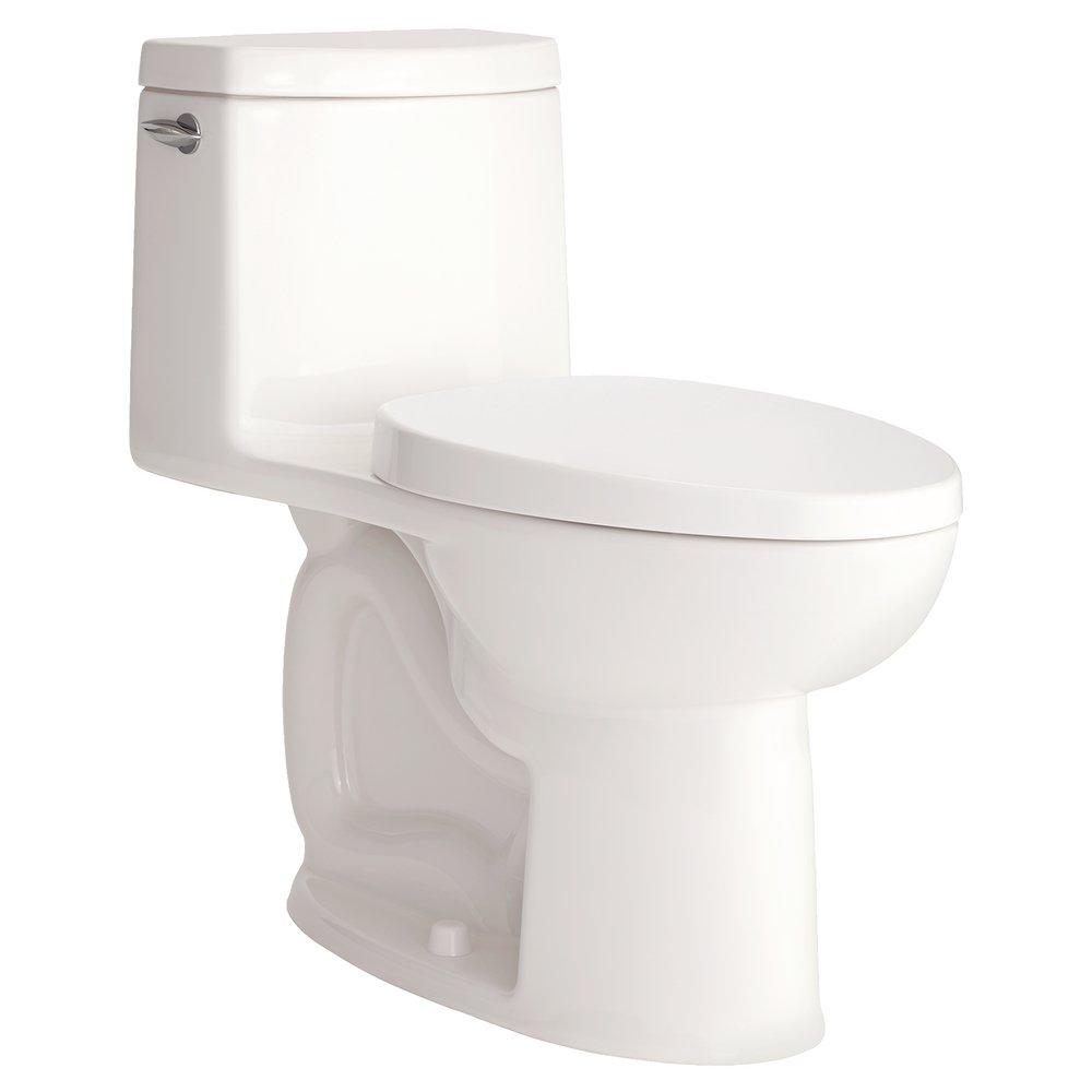 American Standard White 1.28 gpf Elongated One Piece Toilet with Left-Hand Trip Lever 