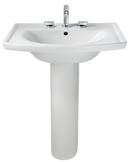 Vitreous China Pedestal Lavatory Sink in White