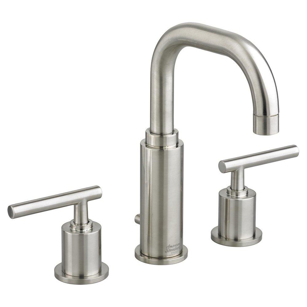American Standard Brushed Nickel Two Handle Widespread Bathroom Sink Faucet 