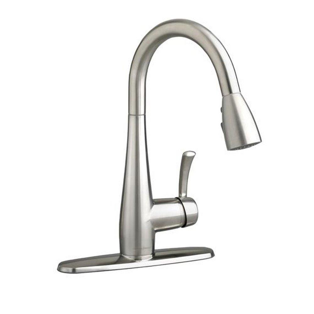 American Standard Stainless Steel - PVD Single Handle Pull Down Kitchen Faucet 