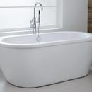 American Standard Arctic White 64-5/8 x 30-5/8 in. Soaker Freestanding Bathtub with Reversible Drain 