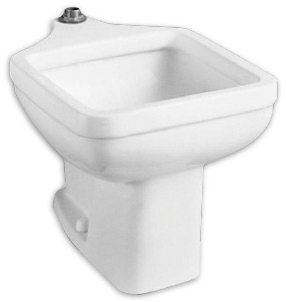 American Standard White 20 x 14 in. 1-Hole Porcelain Floor Mount Service Sink White 