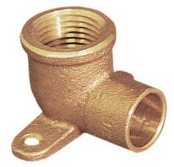 1/2 x 3/8 in. Copper x Female Brass 90 Degree Elbow